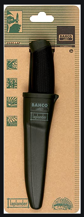 Bahco Laplander-kniv med 2-komponentskaft i grønt