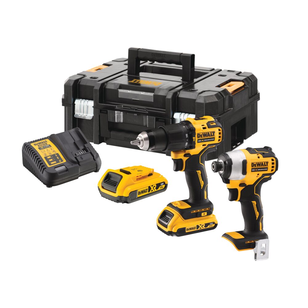 DeWalt DCK2062D2T verktøysett drill og slagtrekker m/2 batterier