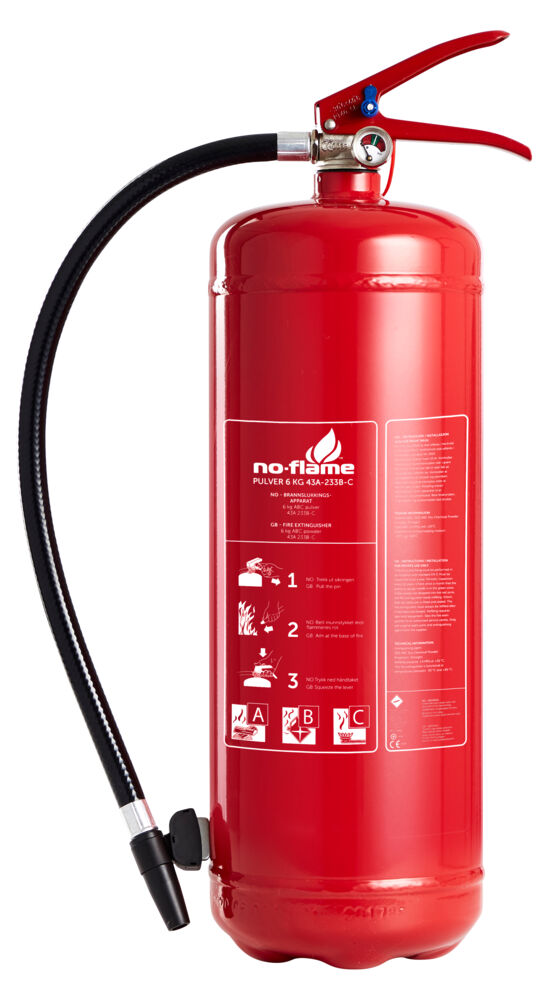 No-flame pulver 43A-233B brannslukker