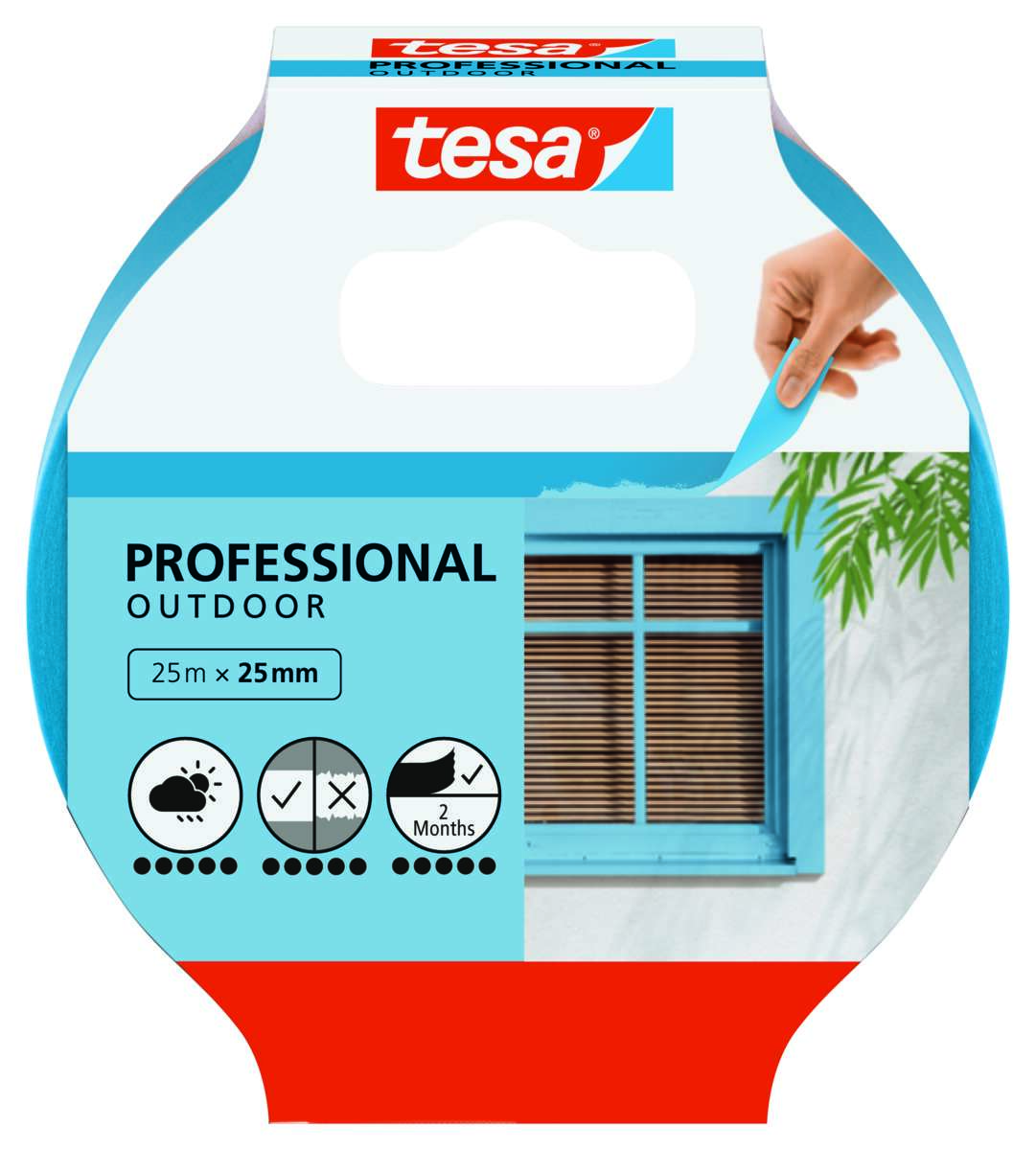 Tesa Malertape Professional Outdoor Blå