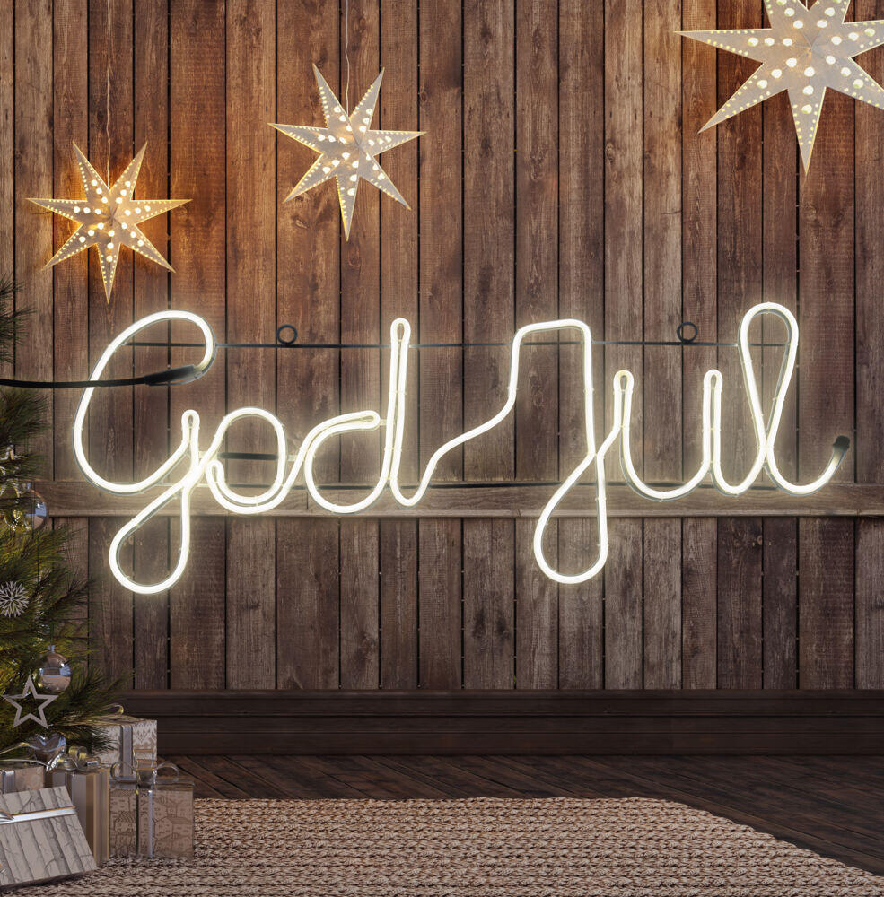 Neonlight God Jul IP44 Obsbygg.no