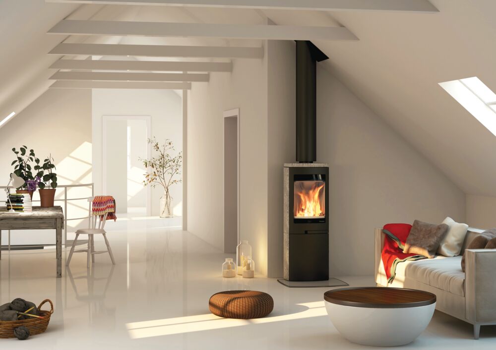Produkt miniatyrebild Nordpeis Duo 6 for toppmontering peisovn