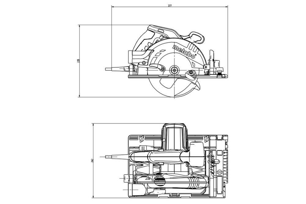 Produkt miniatyrebild Metabo KS 55 FS elektrisk håndsirkelsag