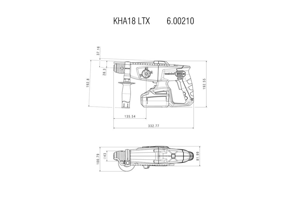 Produkt miniatyrebild Metabo KHA 18 LTX kombihammer