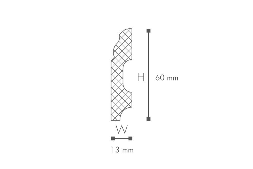 Produkt miniatyrebild Fotlist FB1 HDPS 13X60X2000MM