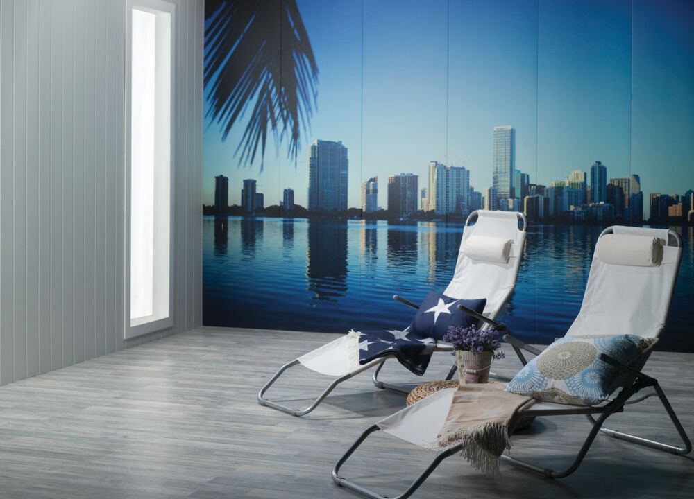 Produkt miniatyrebild Huntonit Designpanel Miami Skyline