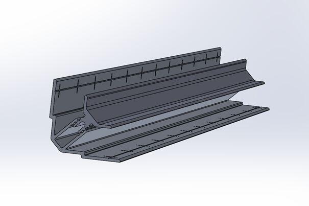 Smartpanel Wetwall 2-delt innvendig hjørnelist Alu