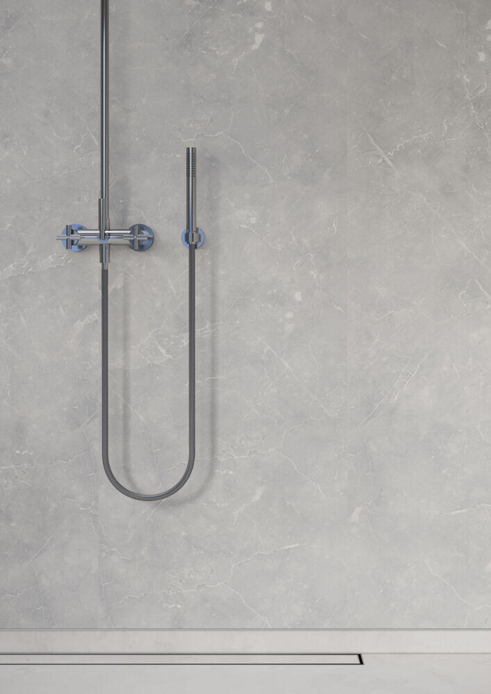 Produkt miniatyrebild Fibo 2279-MOO S Silver Grey Marble baderomsplate 2-pk
