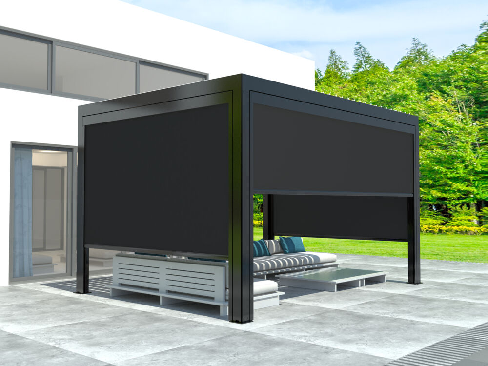 Produkt miniatyrebild RKC Stavern pergola sort 3x3 m