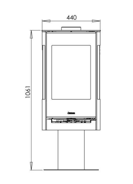 Produkt miniatyrebild Aduro 22.3 Lux peidestal peisovn