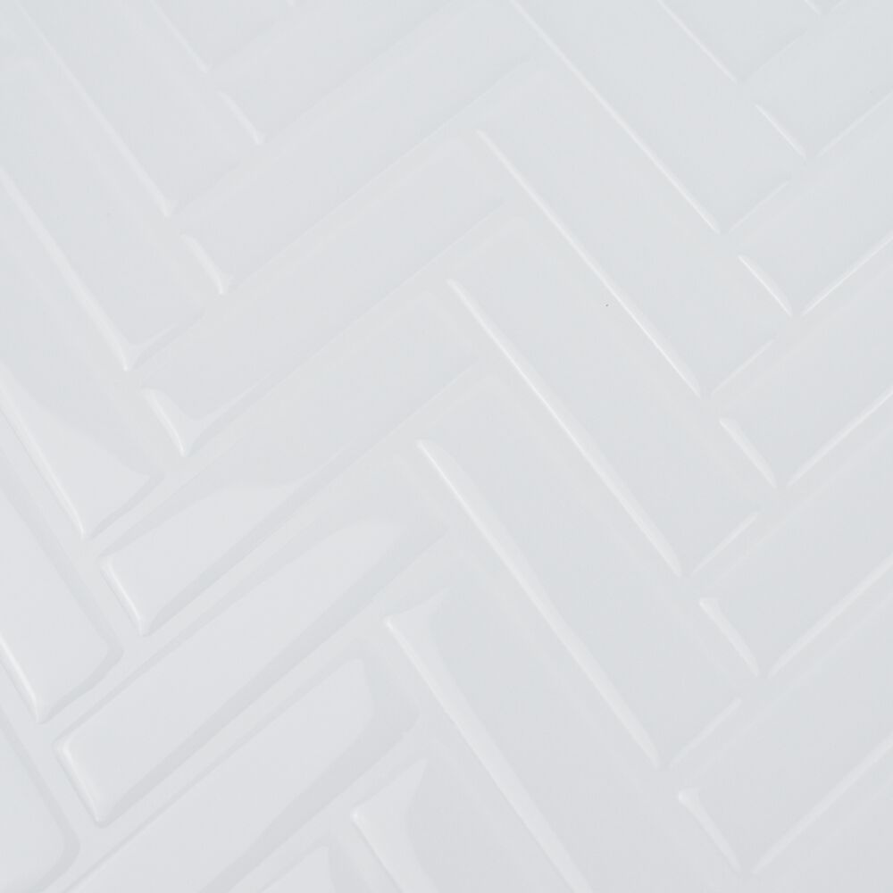 Selvklebende flis, Hvit V-Form 10 pk.