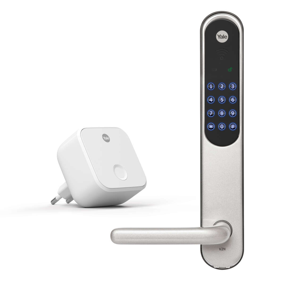 Yale Doorman Classic Connected Retrofit Silver dørlås | Obsbygg.no