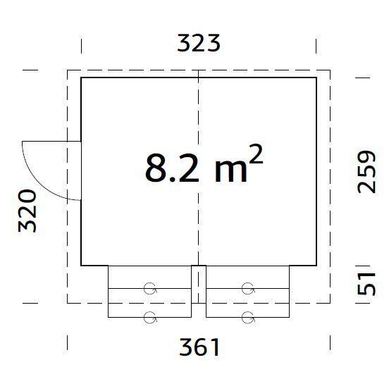 Produkt miniatyrebild PalmakoKiosk Stella 8,2 m2