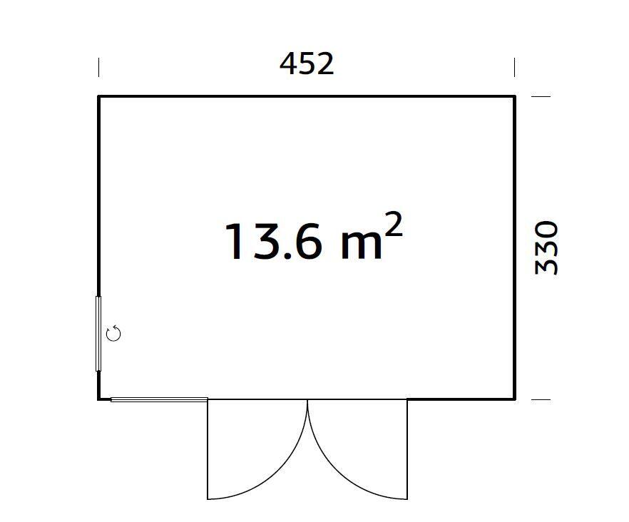 Produkt miniatyrebild Palmako Nordic Anneks Solveig 13,6 m2