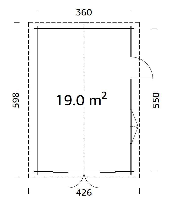 Produkt miniatyrebild Palmako Hytte Irene 19,0 m2