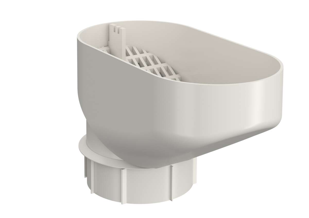 ISOLA LØVTRAKT UNIVERSAL PLAST HVIT Ø 110MM
