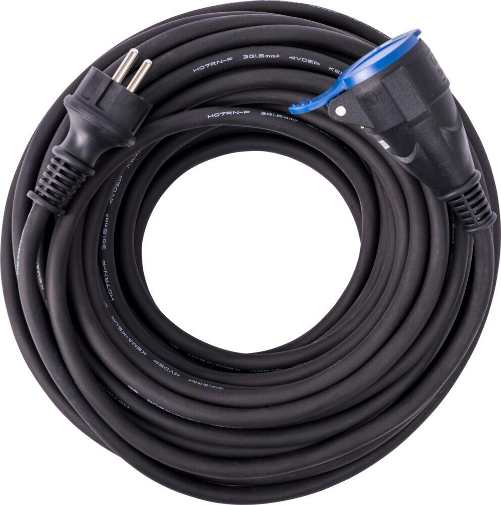 Gelia 230V skjøtekabel jordet m/lokk