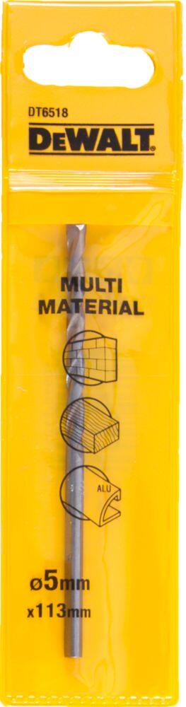 DT6518 Universalbor Universalbor DT6518 5x113mm for tre, plast, myk stål og ikke-jernholdige metaller og murverk.