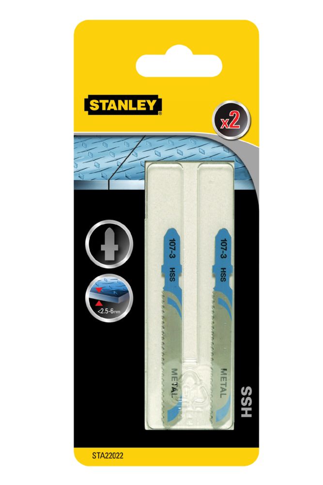 Bilde av Stanley STA22022-XJ, Stikksagblad, Metall, Høy-Hastighets Stål (HHS), 4,8 cm, 2 mm, 6 mm